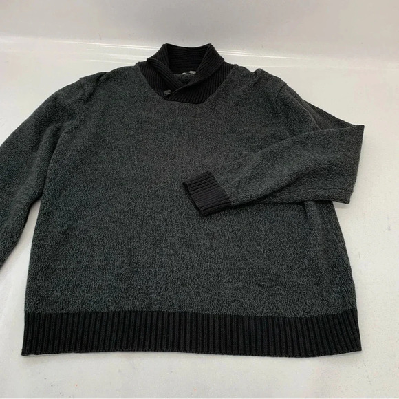 Jos A Bank Sweater Men Xl Gray  Long Sleeve 100% Cotton Pull Over Classic Work - Picture 7 of 11